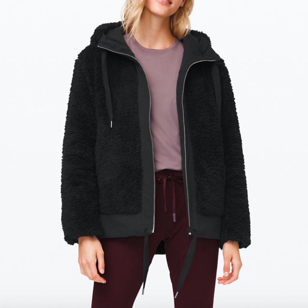 lululemon athletica Black Sherpa Zip Hoodie